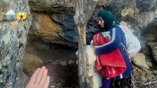 A Magical Cave Became a Shelter for a Homeless Mother in Snow and Blizzard!