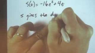 Derivative as Velocity:  Position, Velocity, Acceleration