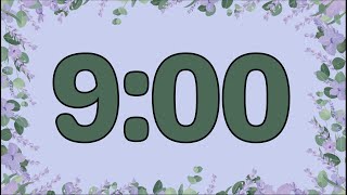 9 Minute Lavender Spring Flower Timer (Fun Synth Alarm at End, No Music)
