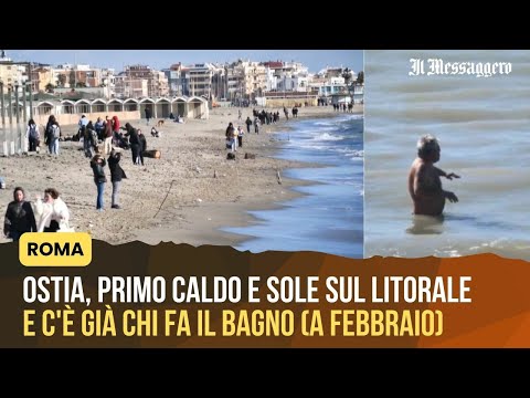 Video Ostia, primo caldo e sole sul litorale. E c'è già chi fa il bagno