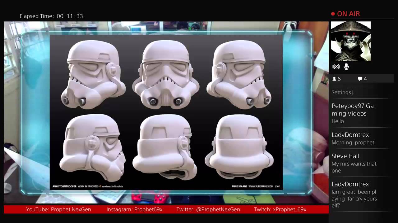 Making Starwars StormTrooper Helmet Live