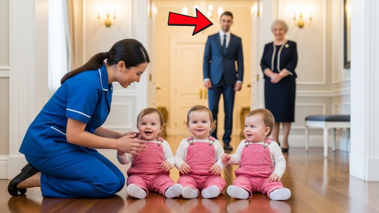 Milionario tornò a casa con la madre e si fermò vedendo cosa la Domestica faceva alle Trigemelle.