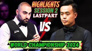 Hossein Vafaei vs Marco Fu | World Championship Snooker 2024 | Session 2 - Last Part