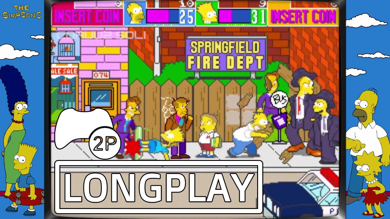 The Simpsons Arcade Game (Arcade) Longplay - 2 Players | CorvuzSoli & 