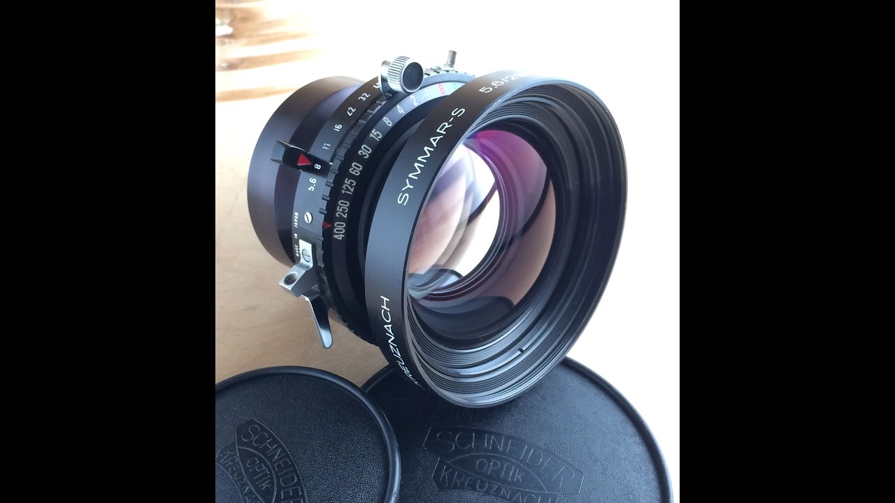 Schneider Symmar-S 210mm f5.6 lens. Shuttter speeds and aperture