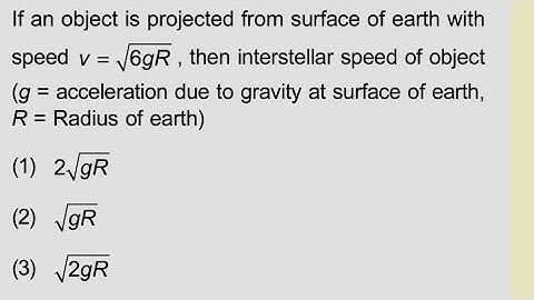 If an object is projected from surface of earth with speed v=6gR. #neetexam #gravitation #physics