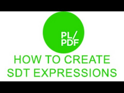 How to use the expression SDT in PL/PDF