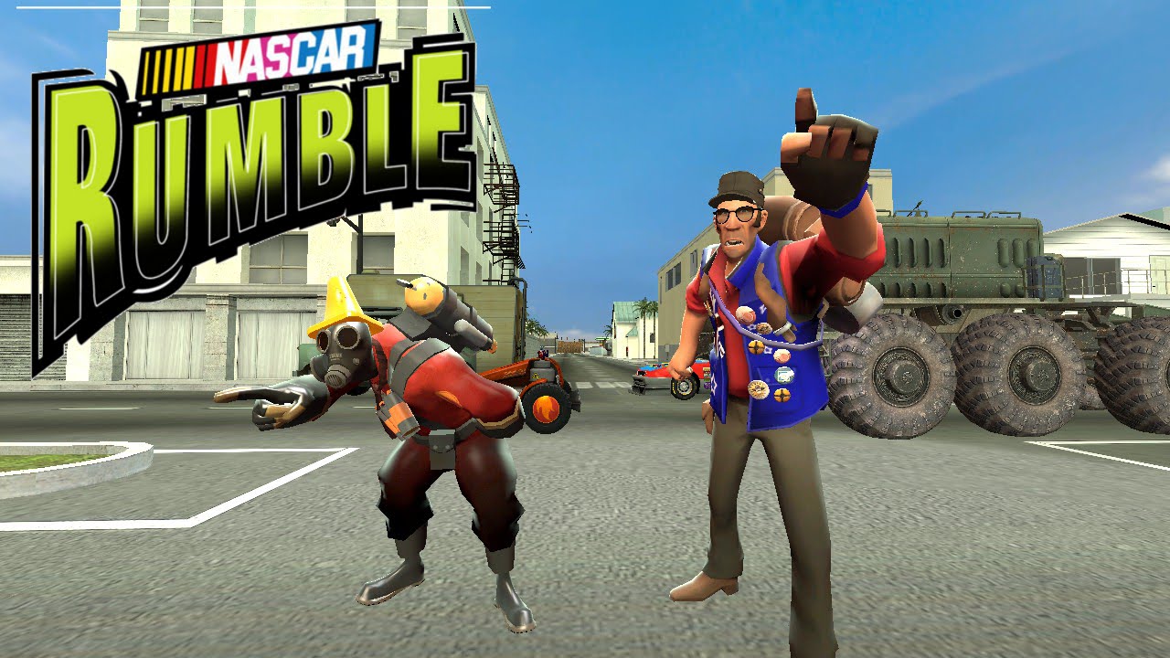Sniper and Pyro plays NASCAR Rumble (Final Round)