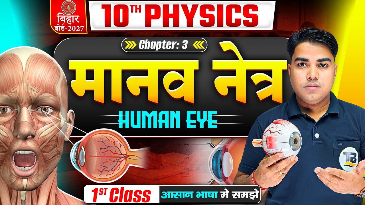 मानव नेत्र | Human Eye | Class 10 Physics Chapter 3 Bihar Board | 10th ...