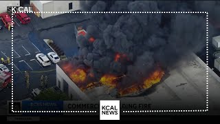 Massive fire breaks out at Carson commercial building