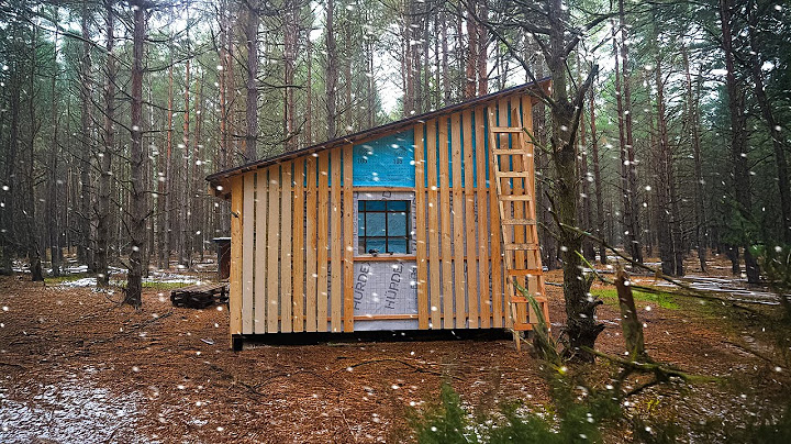 I Built A Handcrafted Off-Grid Cabin In The Woods, Wind protection and cladding of the house