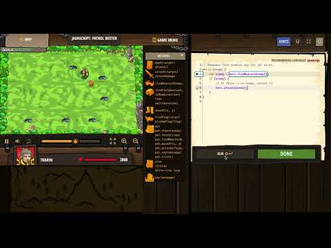 CodeCombat - Patrol Buster - JavaScript
