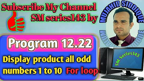 c program that display product of odd number from 1 to 10 using for loop|| c programing(urdu/hindi)