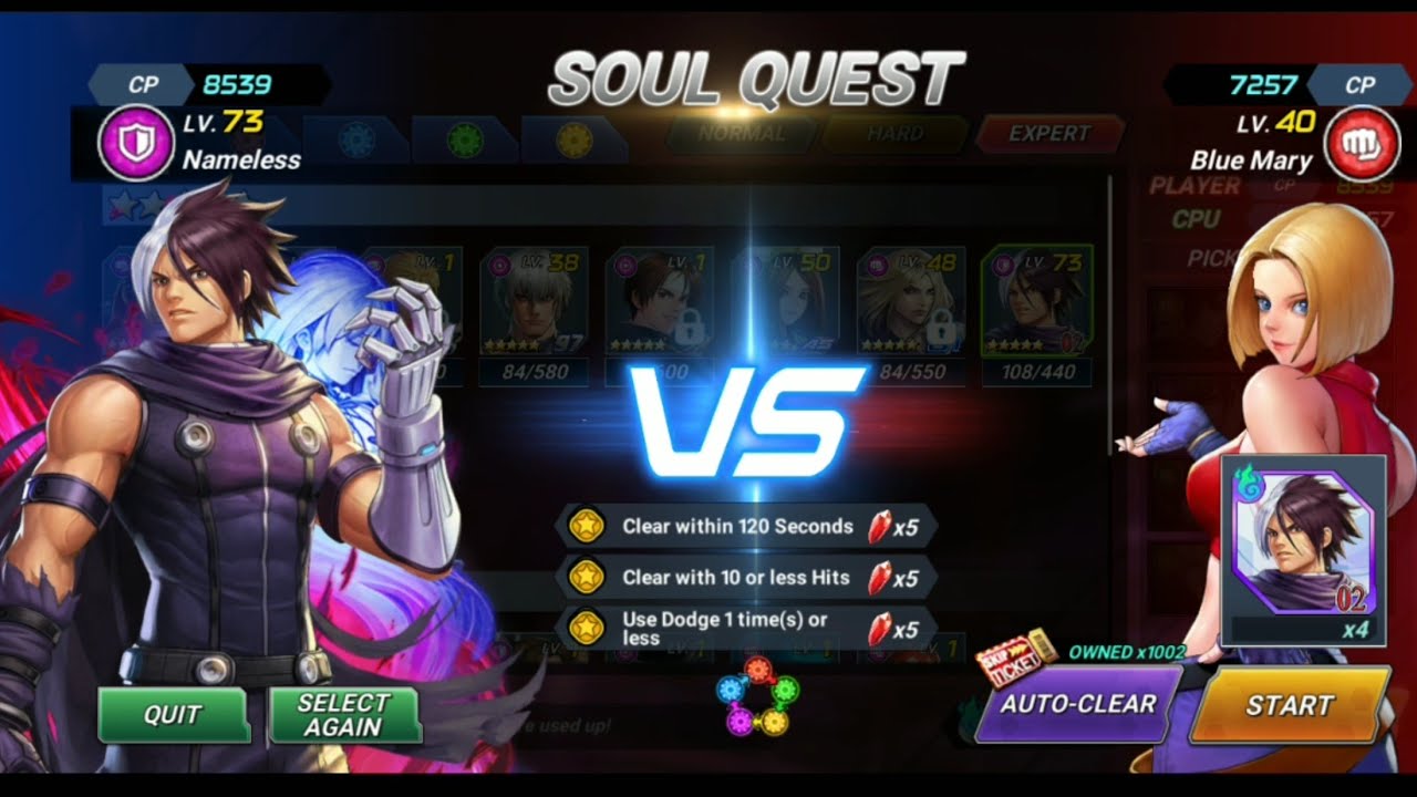 KOF ALLSTAR Soul Quest Mode Playthrough | @gamela3