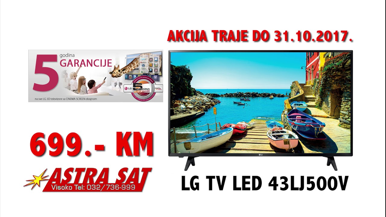ASTRA SAT AKCIJA NA LG TV LED 43LJ500V