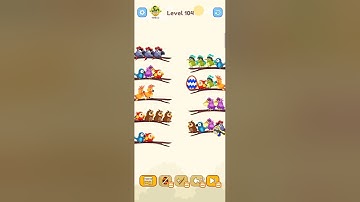 Bird Sort Colour GAMEPLAY LEVEL 104🔥Subscribe Channel@8-Bit games🔥