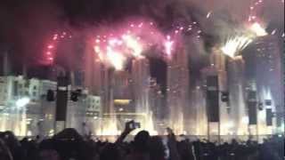 2013 New Years Fireworks At The Burj Khalifa( World's Tallest Building) In Dubai *HD* 720P