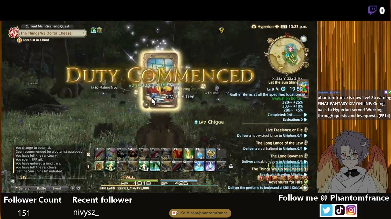 Unedited VOD: Going back to Hyperion server! Working through quests and levequests (FF14)