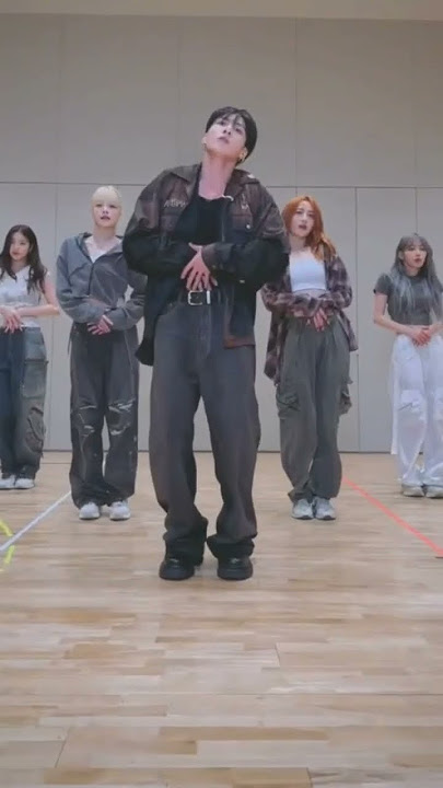 jungkook standing next to you dance challenge with le sserafim #bts #btsmember #kpopidol #kpop