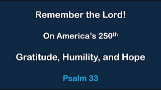 Blessed Is the Nation Whose God Is the Lord