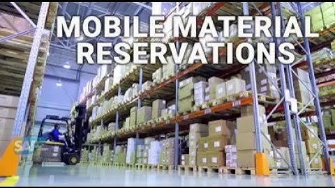 SAP mobile app: Mobile Material Reservations