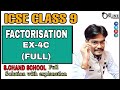 ICSE CLASS 9 EX-4C(FULL) FACTORISATION | S CHAND BOOK SOLUTION | JBR ONLINE CLASSES