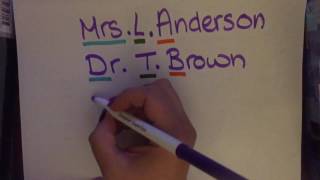 Capitalization: Names, Titles, Initials, Pronoun "I"