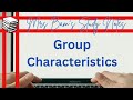 Group Characteristics and Positions