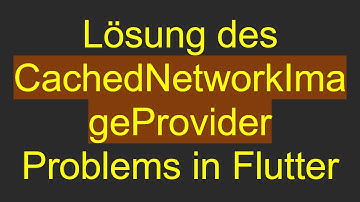 Lösung des CachedNetworkImageProvider Problems in Flutter