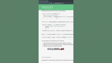 Guía en la documentación para poder utilizar Retrofit