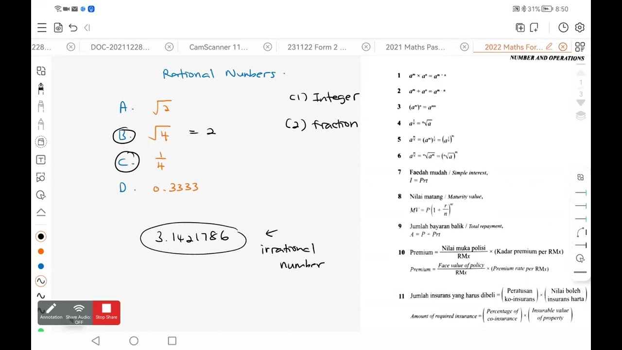 2022 SPM Mathematics Intensive Revision | Rational Number