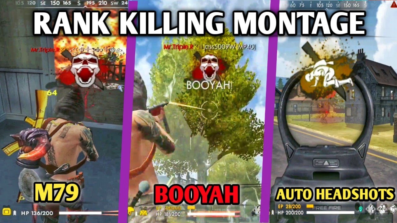 RANK KILLING MONTAGE | BEST HIGHLIGHTS | POCOPHONE F1 GAMEPLAY | GARENA FREE FIRE BATTLEGROUND