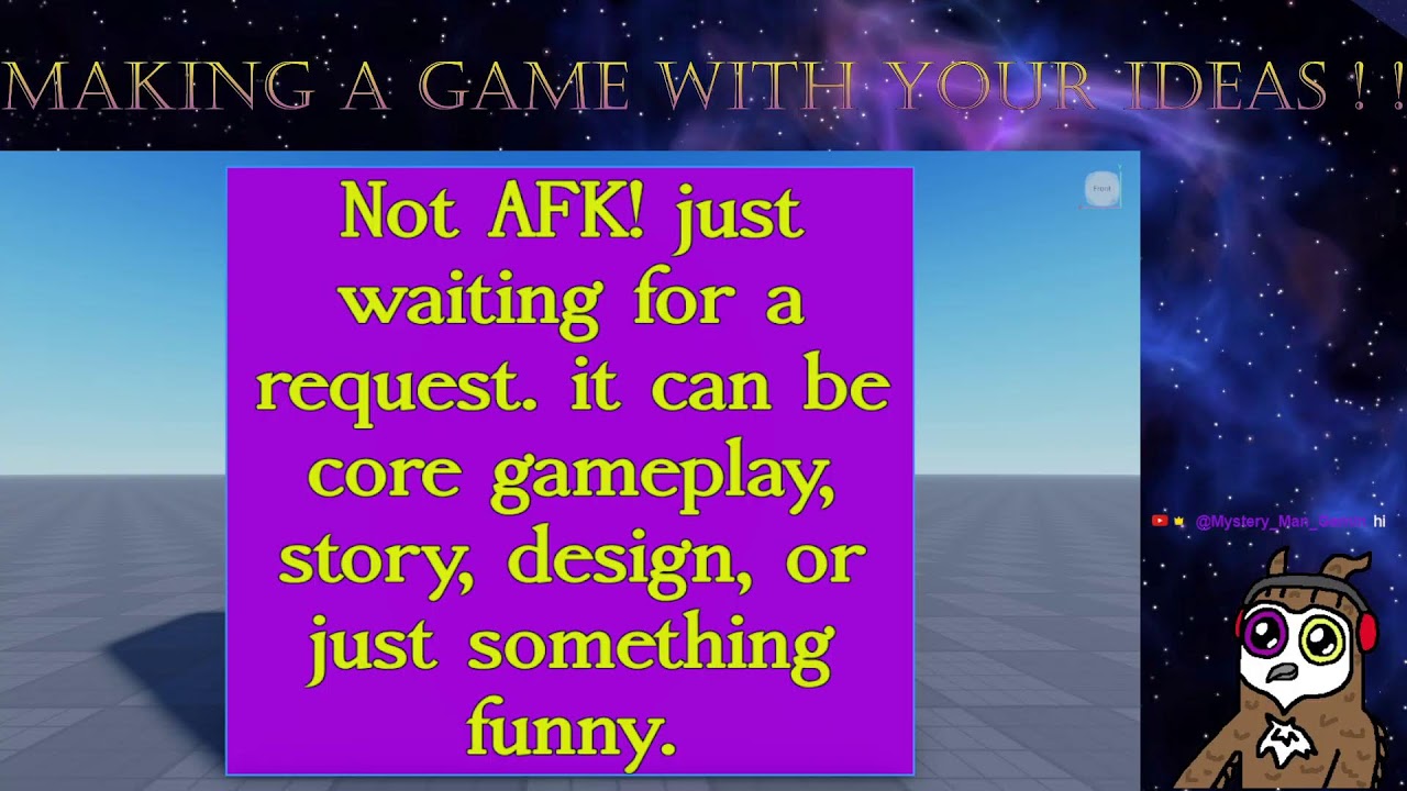 Making a Roblox game with your ideas!