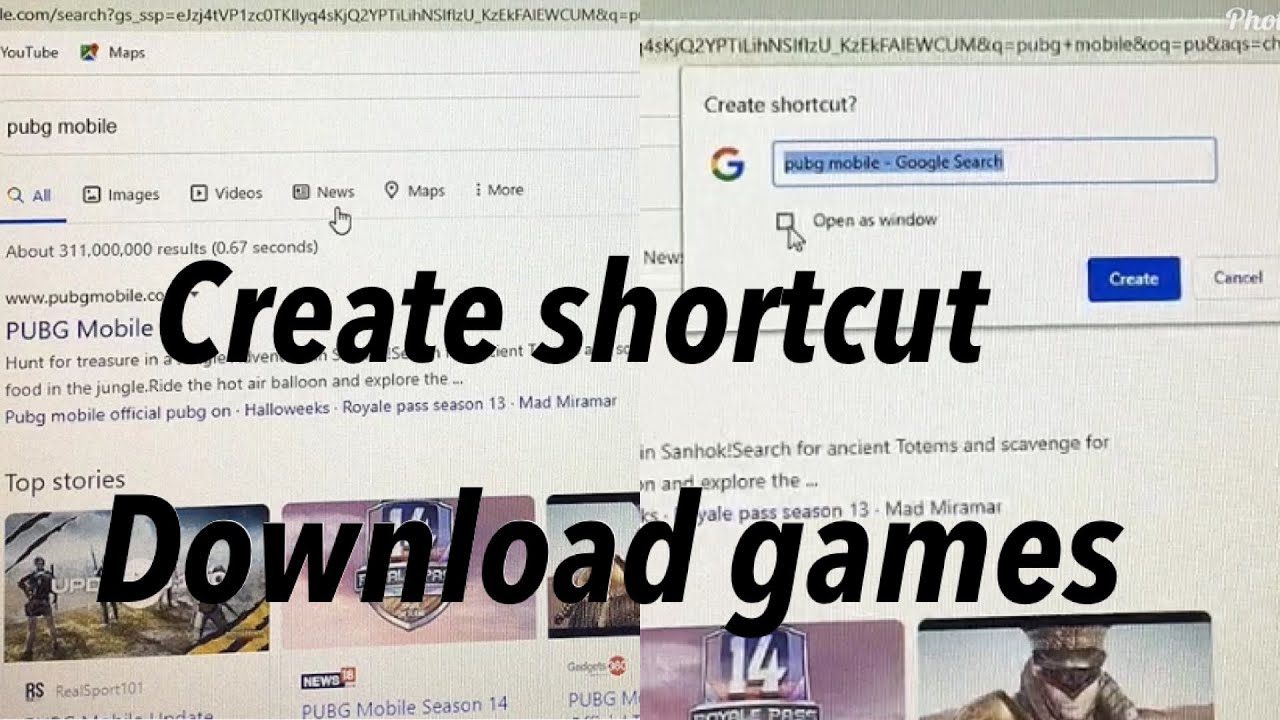 Paano mag download ng mga games sa laptop at create shortcut #