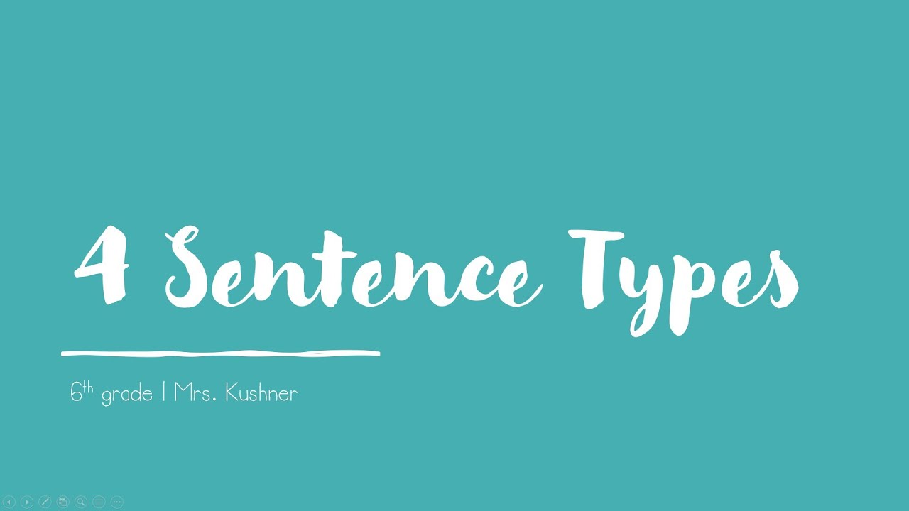 Four Sentence Types | 6th Grade ELA | Mrs. Kushner