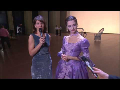 06.12.2015 Anna Tikhomirova's interview during Lady of the Camellias cinema live intermission