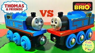 Brio Thomas vs. Fisher Price Thomas Comparison and Review | Thomas the Tank engine and James Review