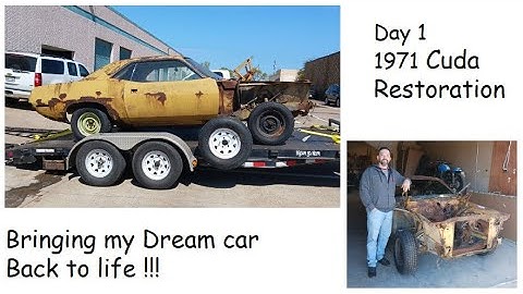 1971 Plymouth Cuda  Restoration / Resto Mod - Day 1 Journey Back to Life DIY Auto Restoration