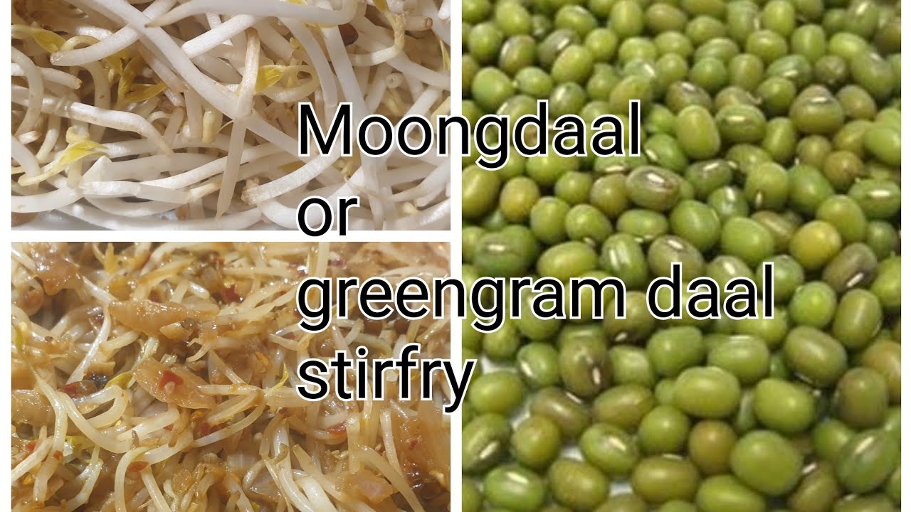 Moongdaal sprouts stirfry # green gram sprouts stirfry