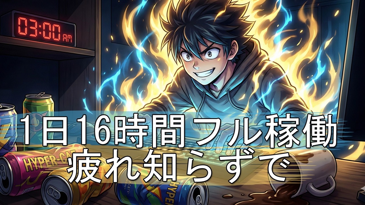 【オナ禁の極意】カフェイン不要で1日16時間フル稼働できる「サイボーグ状態」⚙️🕒