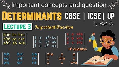 Determinant | Lecture 3 | class 12 | properties of determinants class 12 | 10 Solved questions