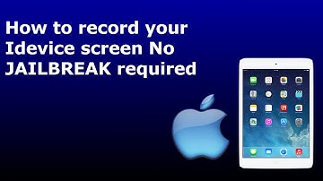 How to record your IPod, iPad, or IPhone screen/ No JAILBREAK Required