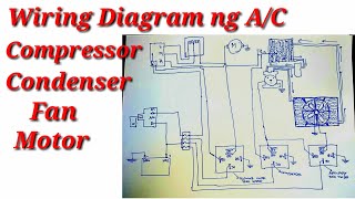 Wiring Diagram ng A/C Compressor at A/C Condenser Fan Motor