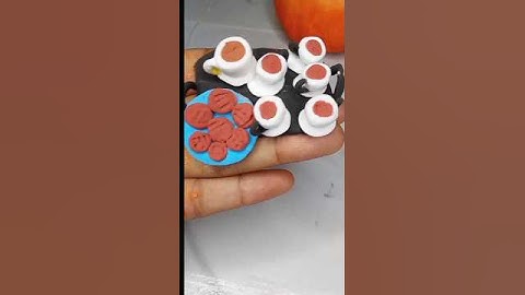 how to make tea with clay #shorts #clayart#foryou