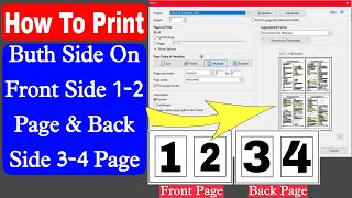 How To Print Two Pages in One Paper || Print Multiple Pages || Print Multiple Page On One sheet ||