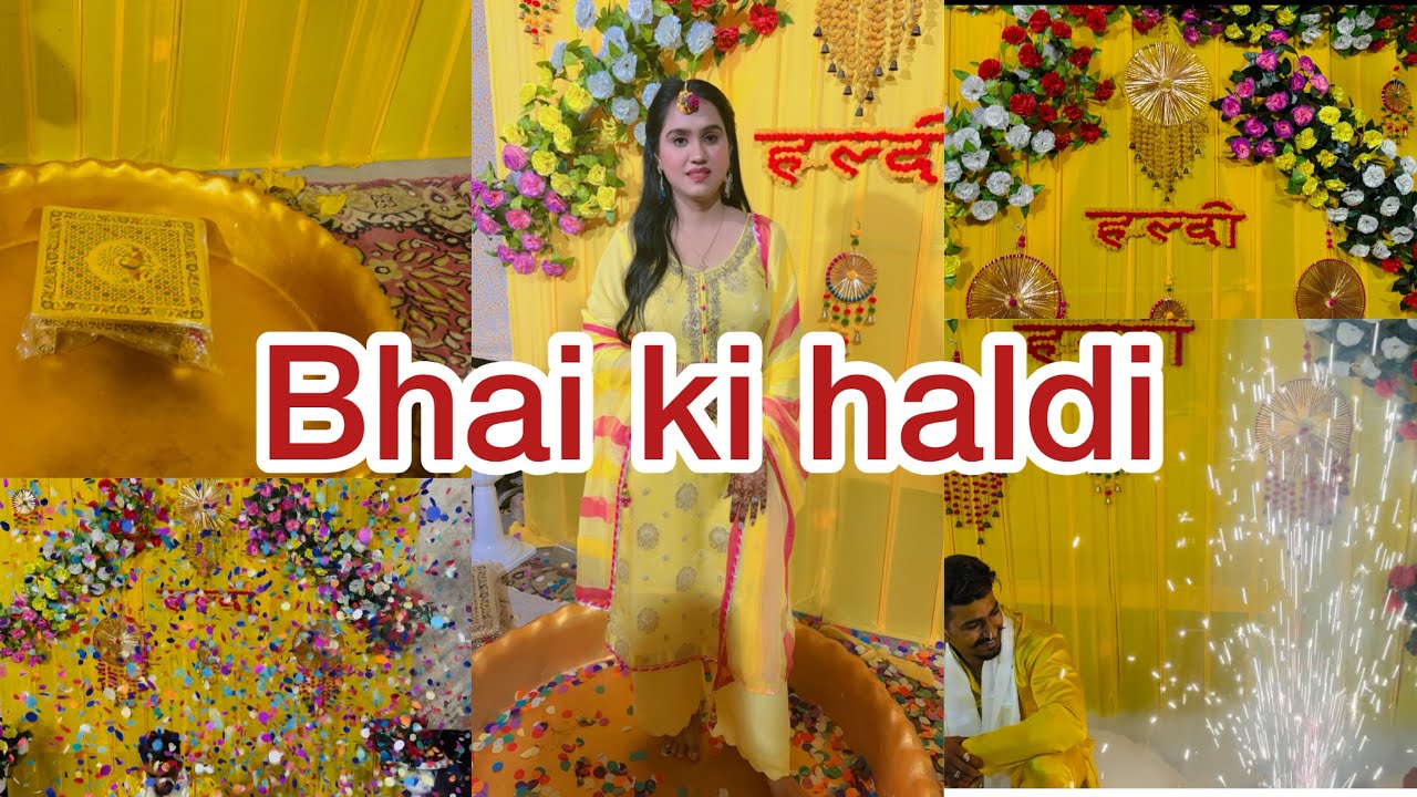 Bhai ki haldi function #famliyvlogs #haldiceremony #haldidecoration # ...