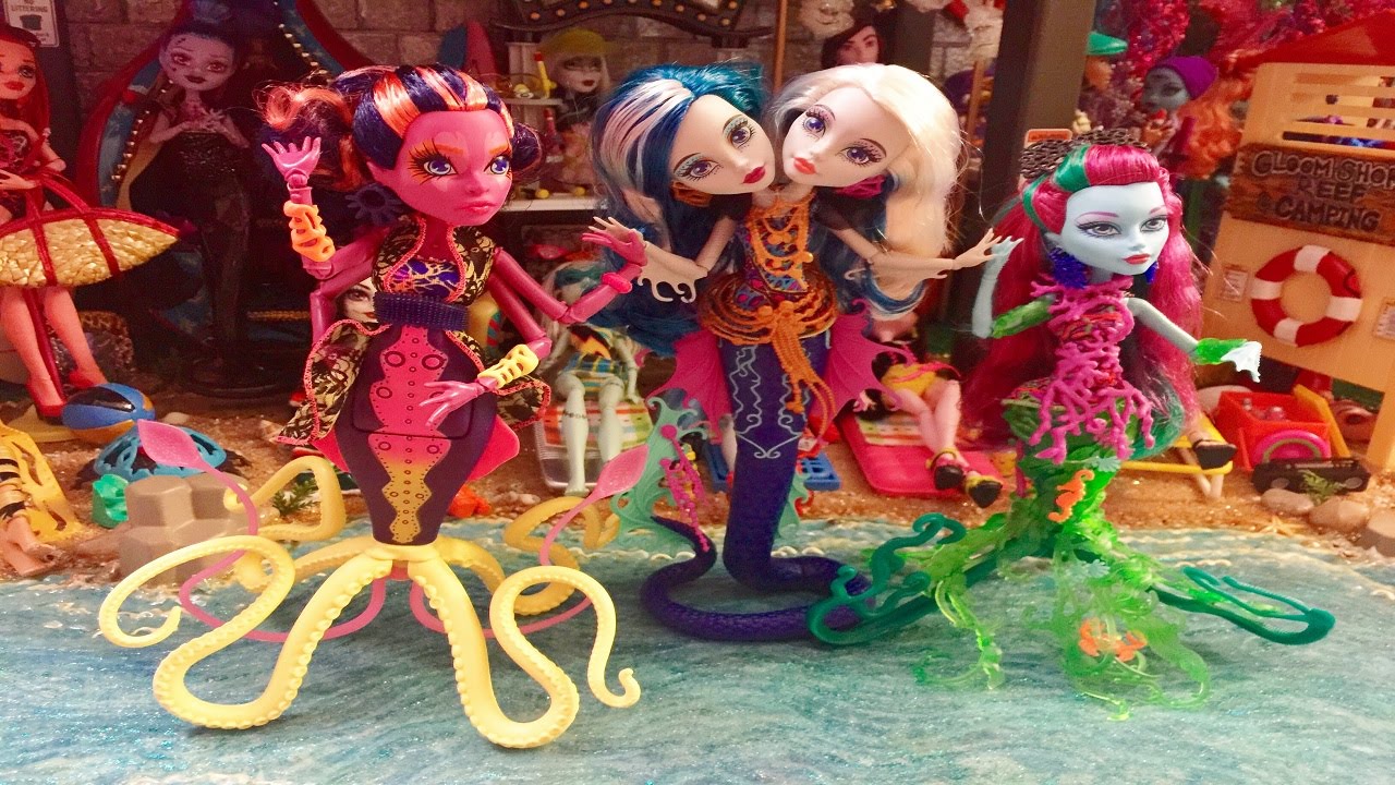 Monster High SCARRIER REEF! Posea Reef Pearl Peri Serpentine Kala
