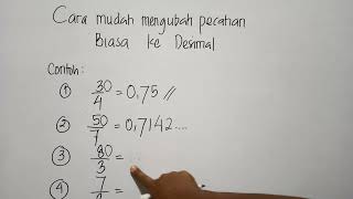 Easy way to convert fractions to decimals Easy way to convert fractions to decimals