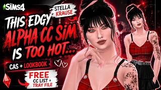 This Edgy Alpha CC Sim Is TOO HOT… 🔥 | Sims 4 CAS   Free CC & Tray File