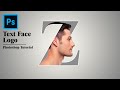 Logo Design From Face With Text - New Trending Personal Logo Design - Photoshop Tutorial